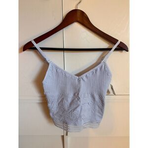 Aerie Superchill Floral Seamless Cami in light blue